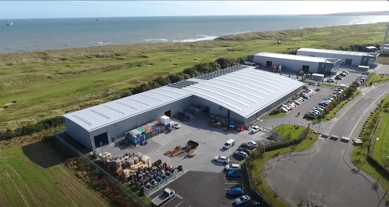 drone still of manufacturing facility
