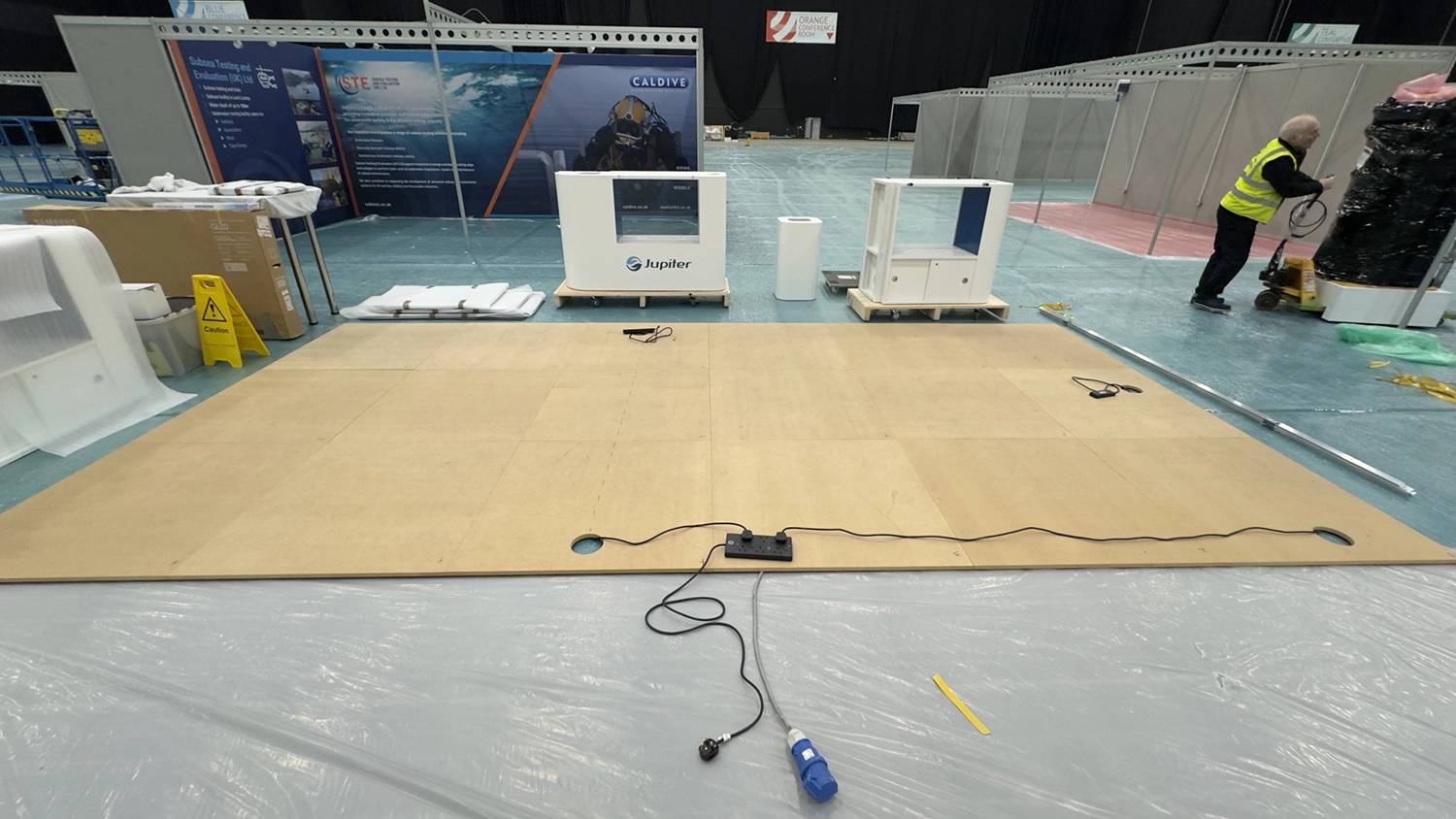 Fully installed flooring and electrics
