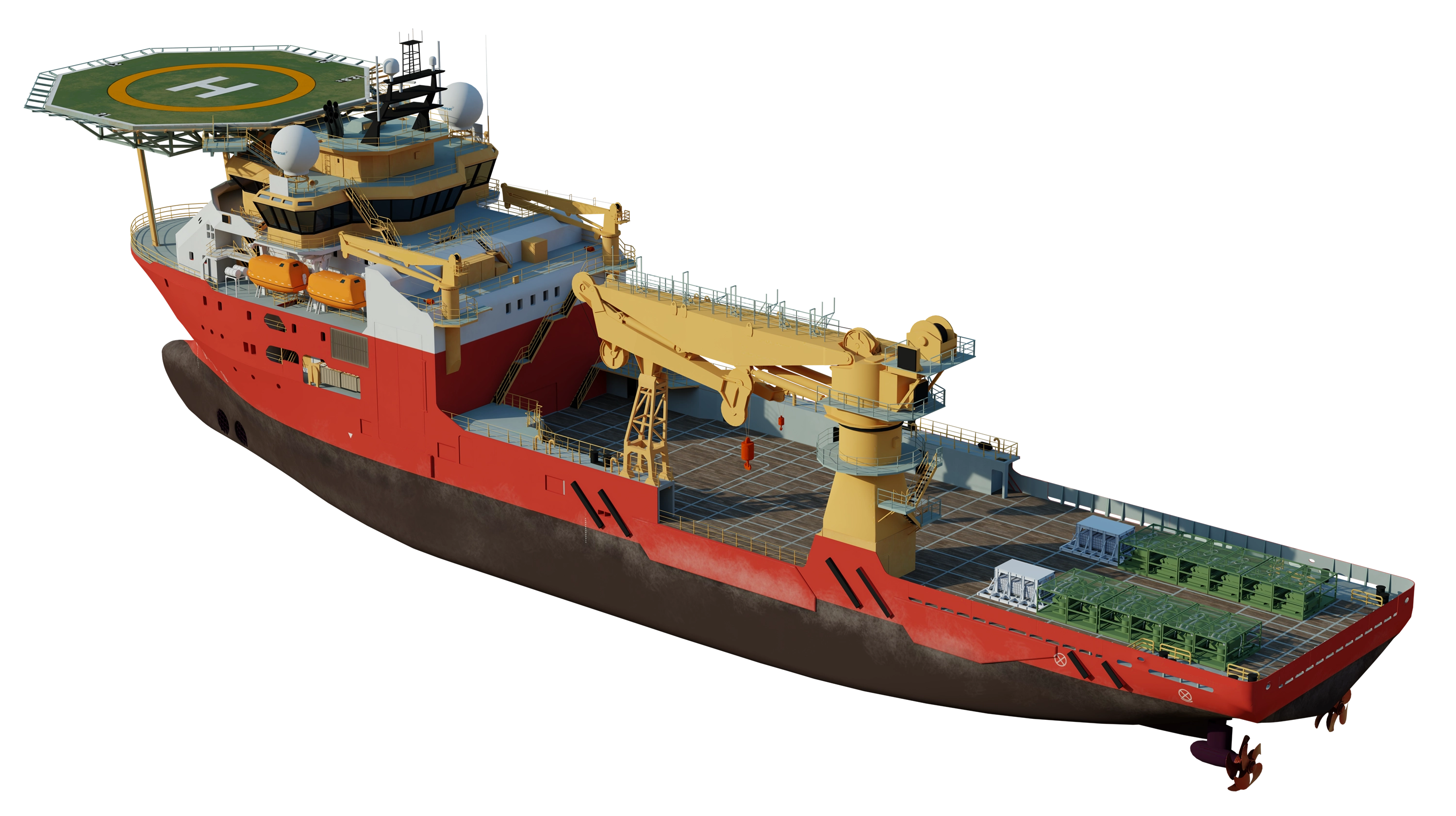 construction support vessel illustration