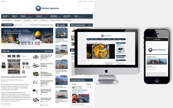 web design for Monitor Systems Aberdeen