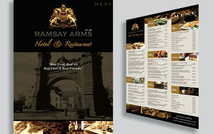 Printing of menus